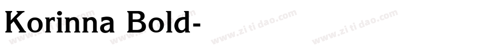 Korinna Bold字体转换